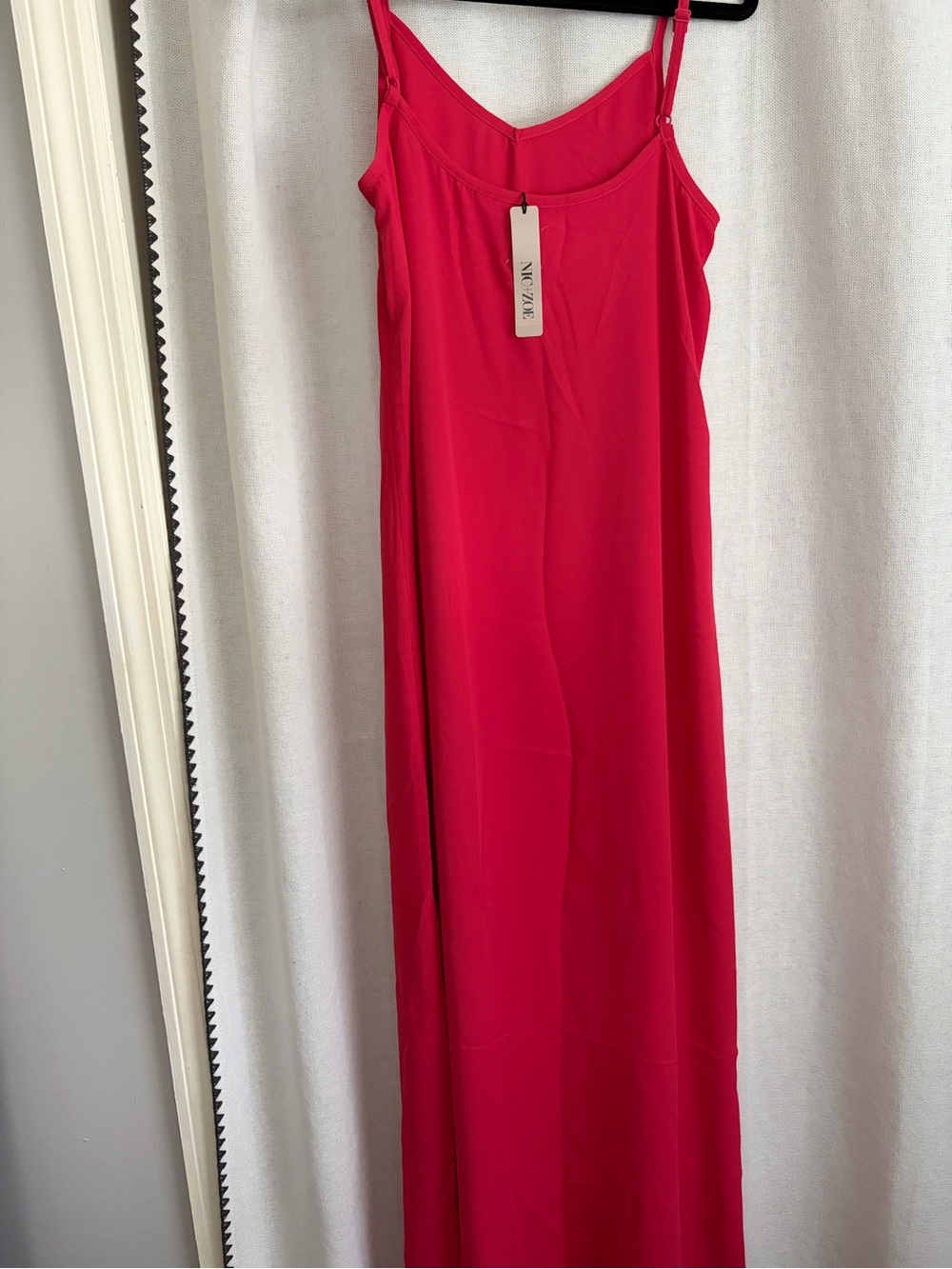NIC+ZOE Hot Pink Maxi Slip Dress